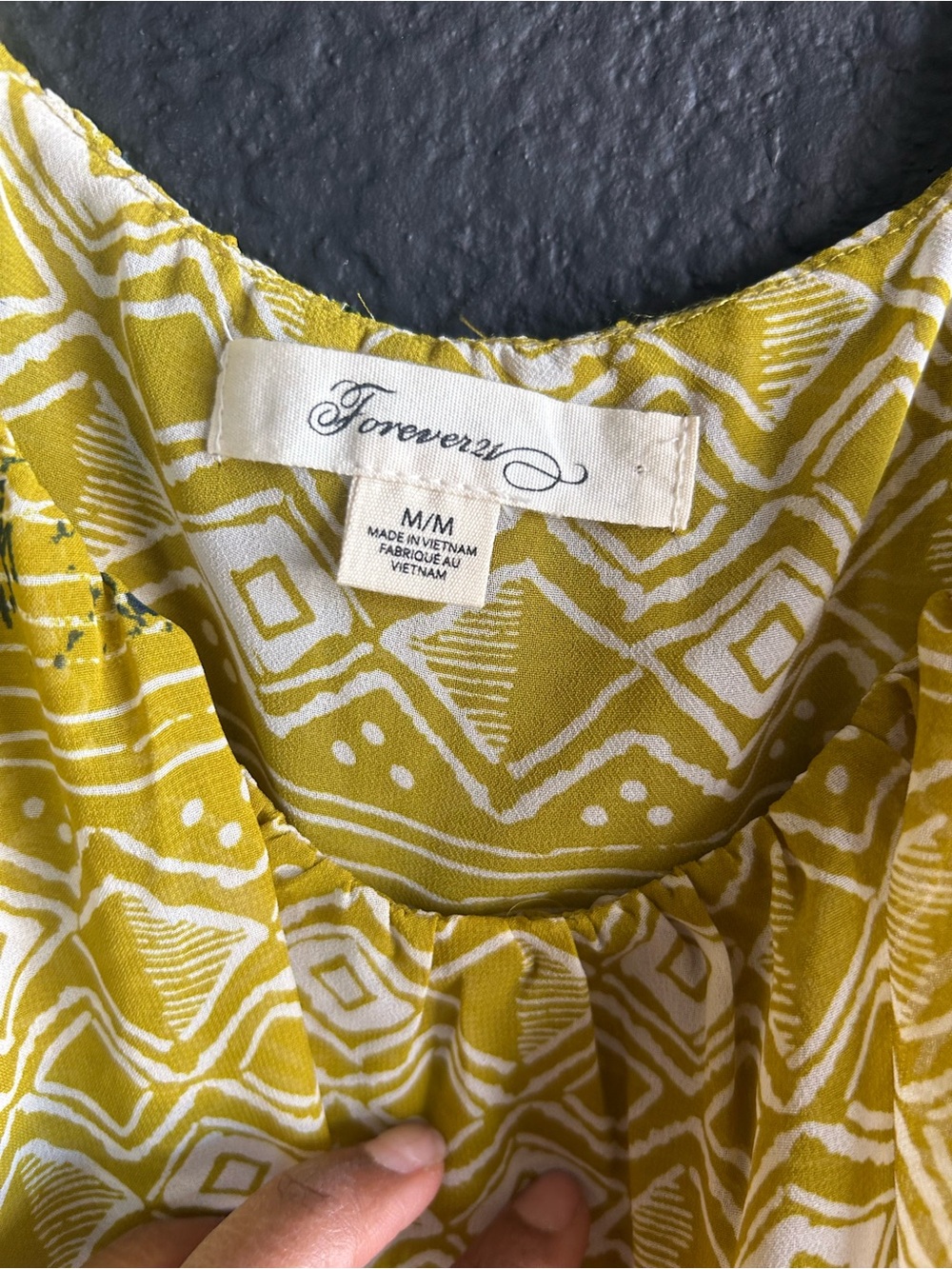 Forever 21 Yellow Printed Ruffle Tank Top - Picture 2 of 3